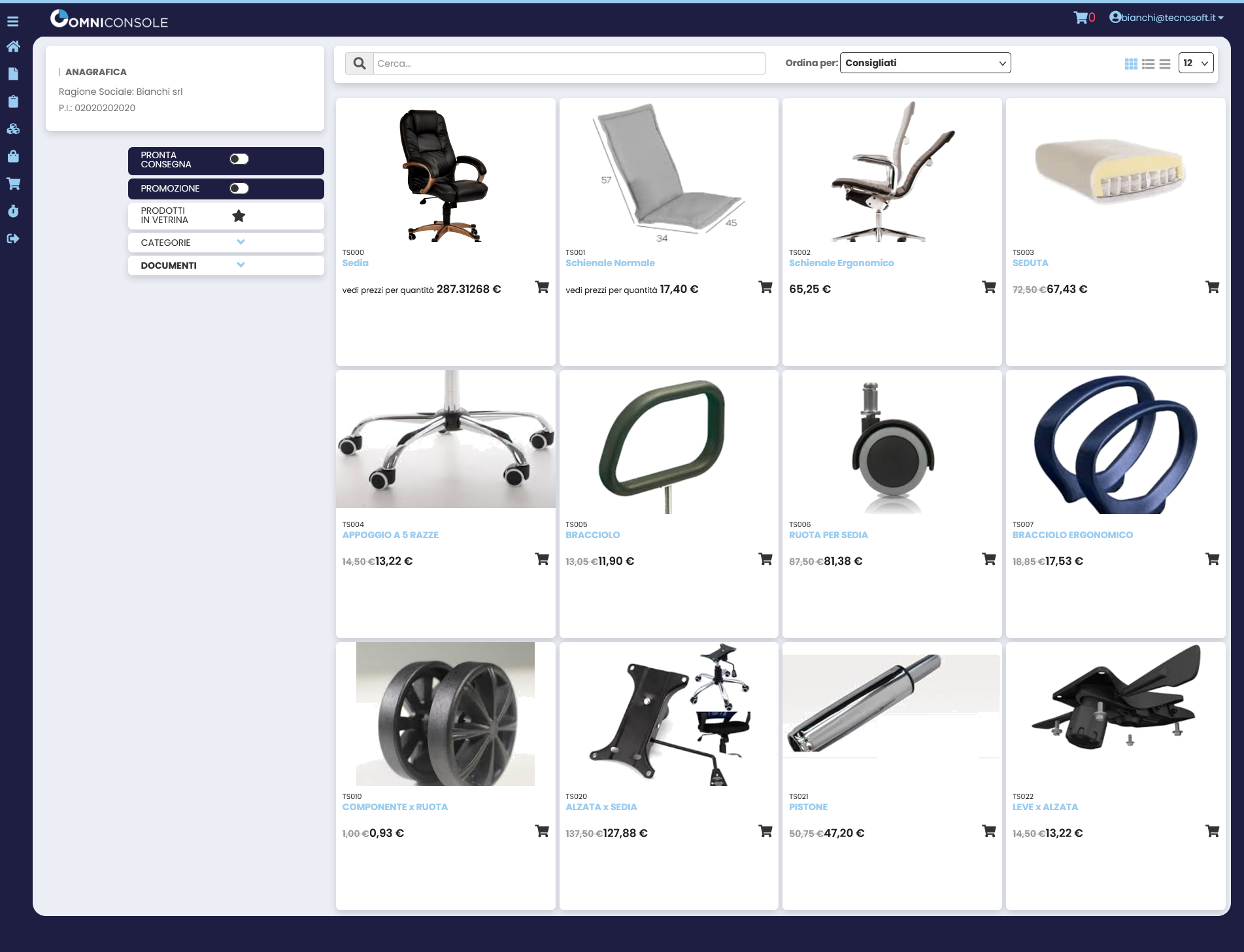 OmniConsole catalogo prodotti